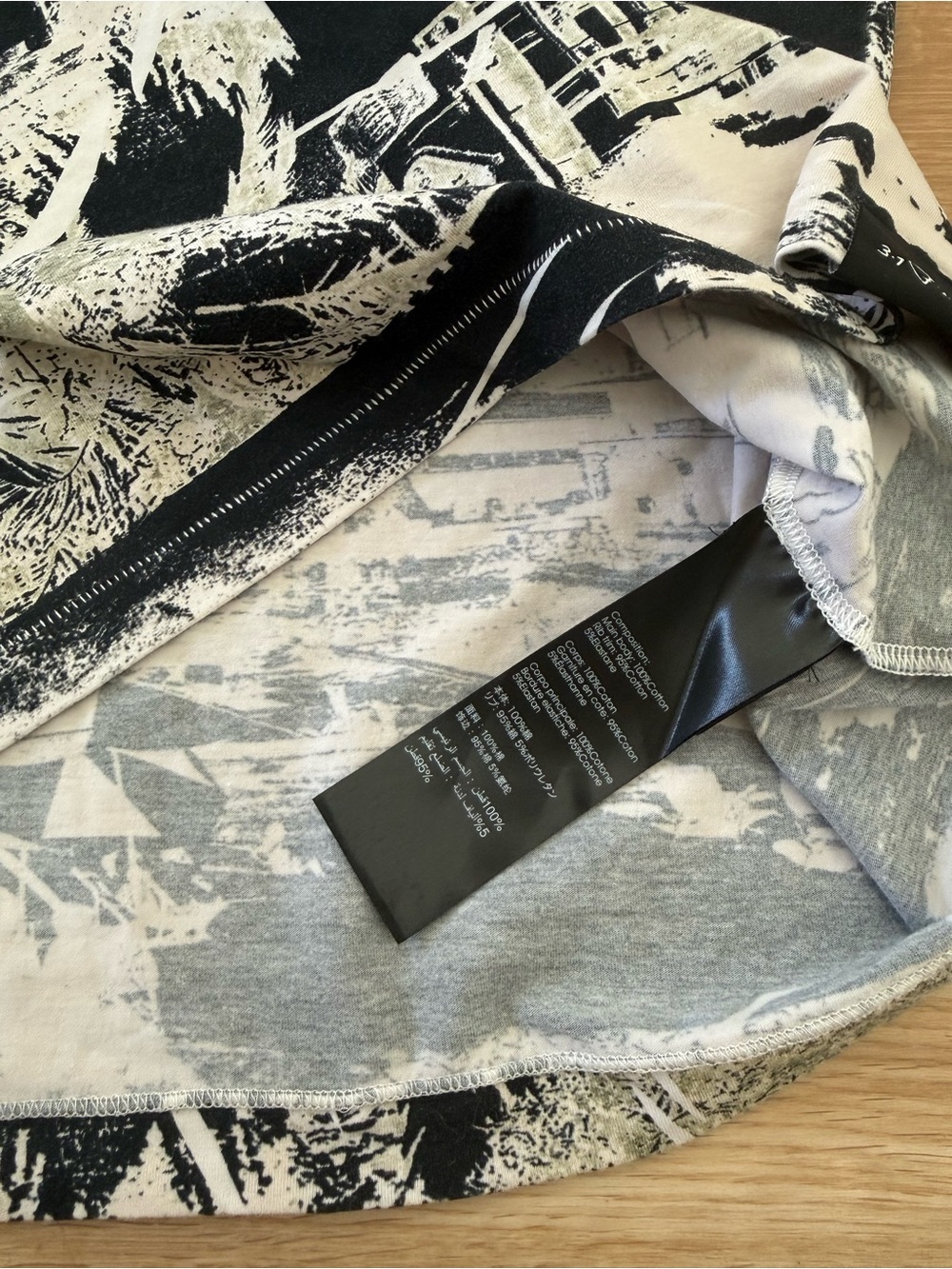 3.1 Phillip Lim Black and White Cityscape Graphic Tee - Picture 6 of 8